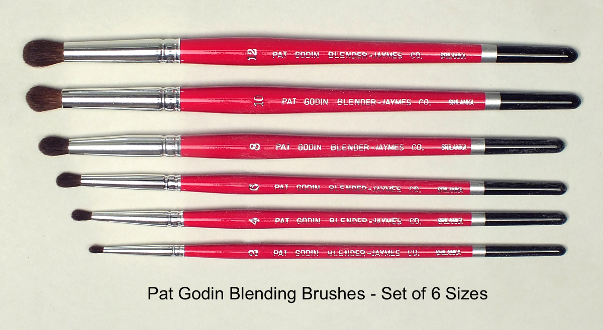 Pat Godin Blending Brushes - Set of Six Sizes - Godin Art